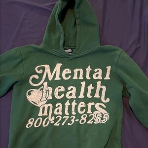 Green Mental Health Awareness Hoodie